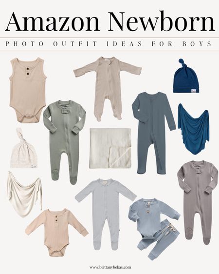 Newborn born picture outfits from Amazon. A roundup of some great newborn outfits - basic neutrals perfect for newborn photos. 

If you are taking in-home newborn pics, these are some great options for your baby boy.  

Newborn pictures / newborn family photos / newborn outfits / newborn Amazon / baby boy essentials / newborn essentials/ Amazon baby / newborn gifts 