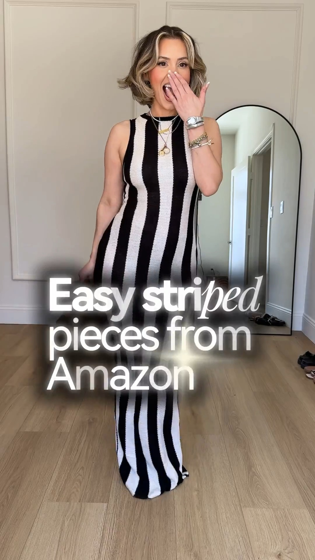 Striped favorites from Amazon 🤗🙌🏼🤍😎

Wearing small in everything 🥰

‼️🚨So the first striped dress, I had to cut a slit in the back bc it’s hard to walk with it otherwise. Also it’s tall-girl friendly! 

#LTKPetite #LTKgrwm #LTKootd