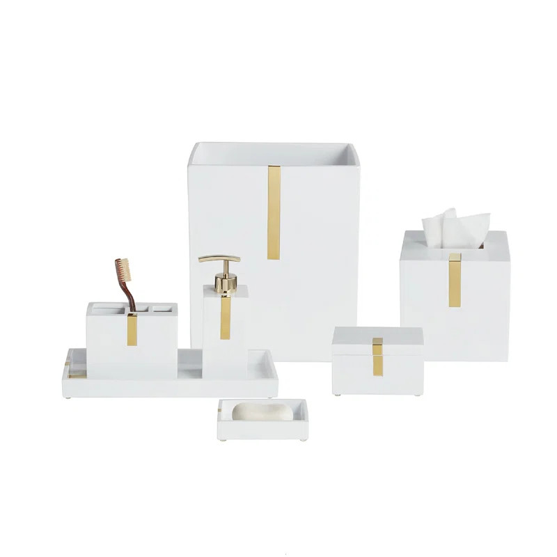 Roselli Trading Company® Houston Street 7 Piece Bathroom Accessory Set | Wayfair North America