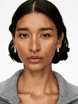 Silver-Plated Oval Earrings | Arket UK