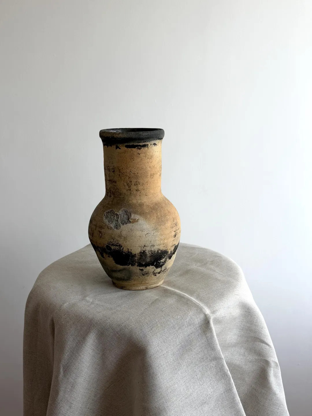 Vintage Beige Clay Vase Handmade - Etsy | Etsy (Global)
