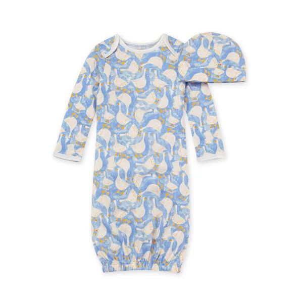 Waddle Waddle Organic Baby Gown & Cap Set | Burts Bees Baby