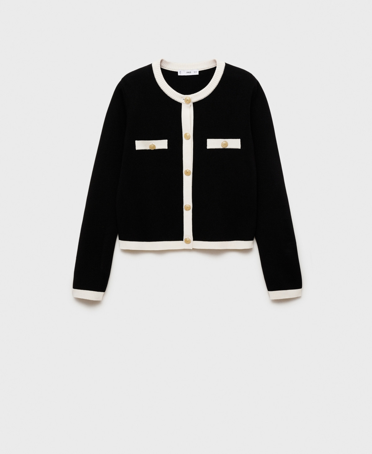 Mango Women's Jewel Buttons Knitted Sweater - Black | Macy's