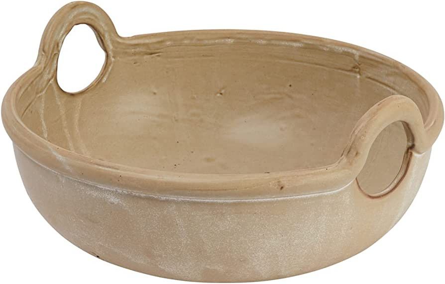 Bloomingville Stoneware Handles, Tan Reactive Glaze Serving Bowl | Amazon (US)