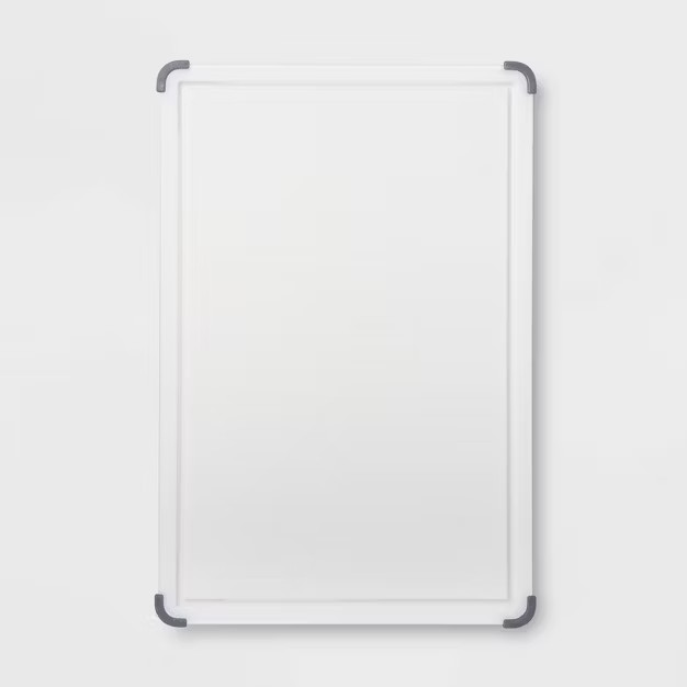 12"x18" Nonslip Poly Cutting and Carving Board White - Made By Design™ | Target