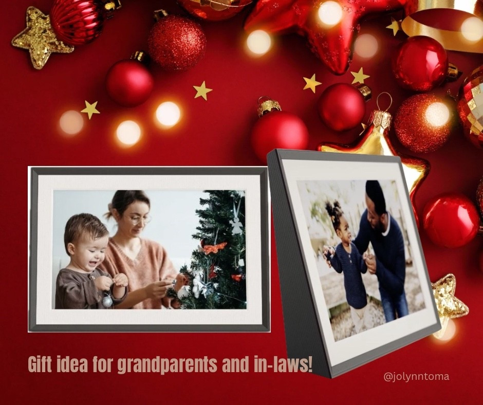 We got my dad one of these for Christmas! All of us will download the app and have pictures already uploaded to it for Christmas morning! 