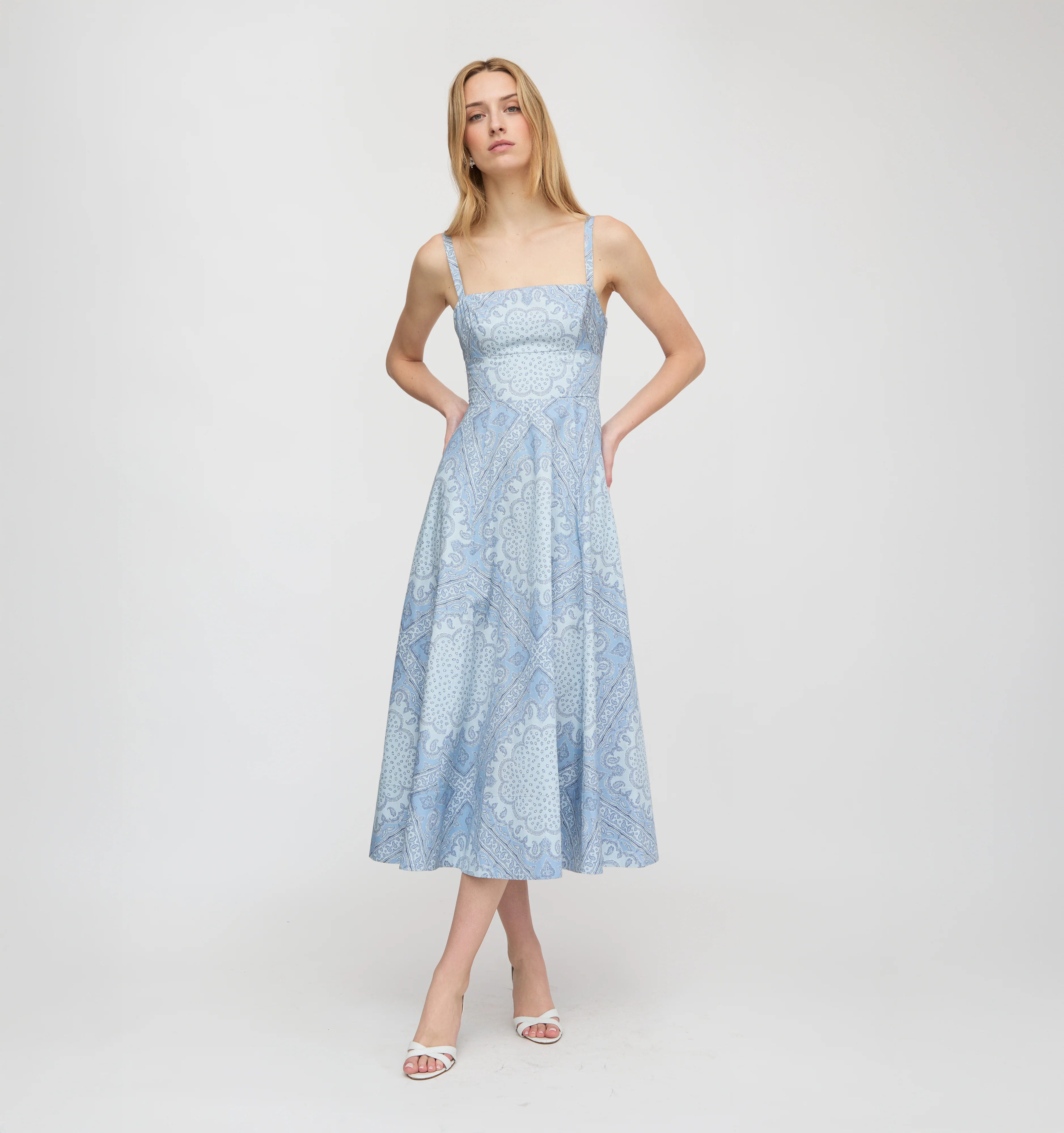 The Margot Dress - Blue Arcadia Border | Hill House Home US