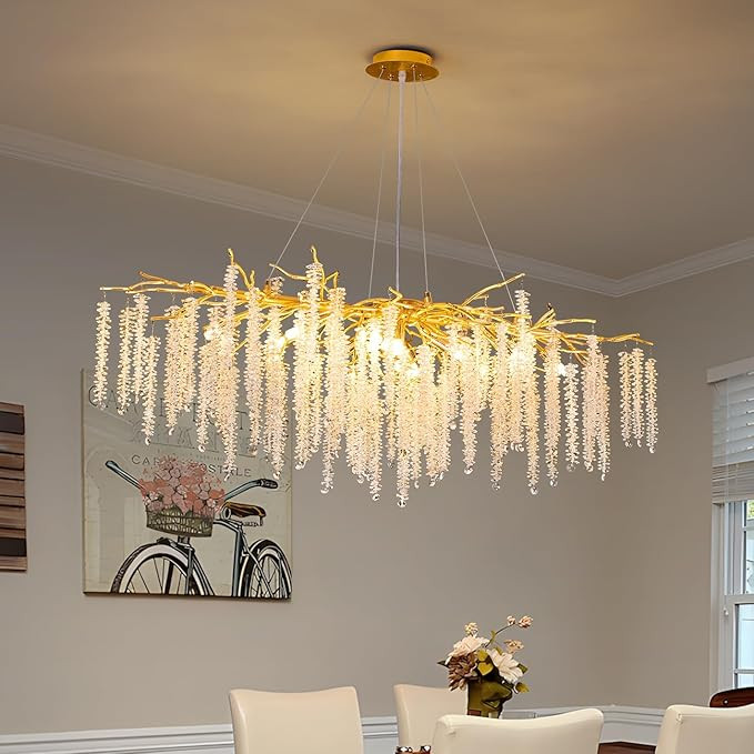 Gjlulqi Crystal Tree Branches Chandeliers Luxury Dining Room Light Fixture 13 Light Ceiling Hangi... | Amazon (CA)