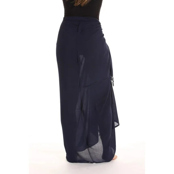 Riviera Sun Sarong Swimsuit Cover Up for Women 21978-NVY (One Size, Navy - Solid) | Walmart (US)