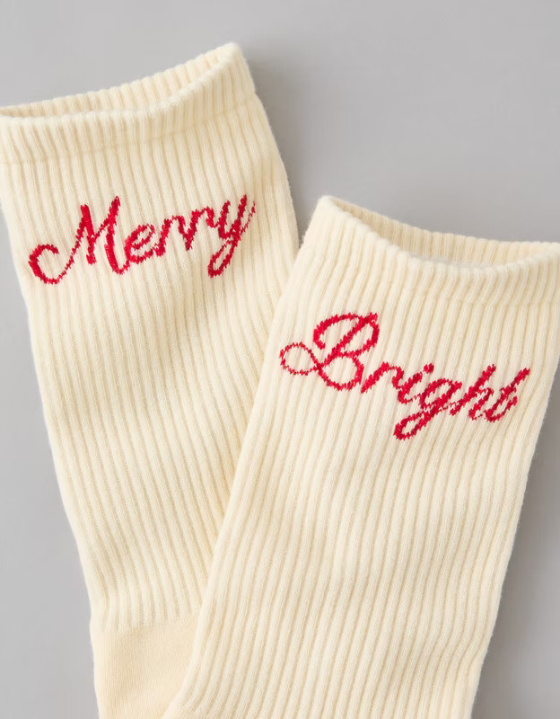 AE Bright & Merry Crew Socks | American Eagle Outfitters (US & CA)
