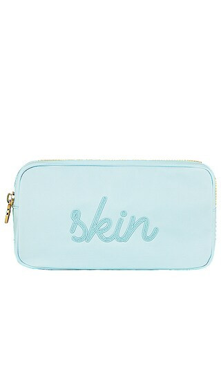 Stoney Clover Lane Sky Skin Embroidered Small Pouch in Sky. | Revolve Clothing (Global)