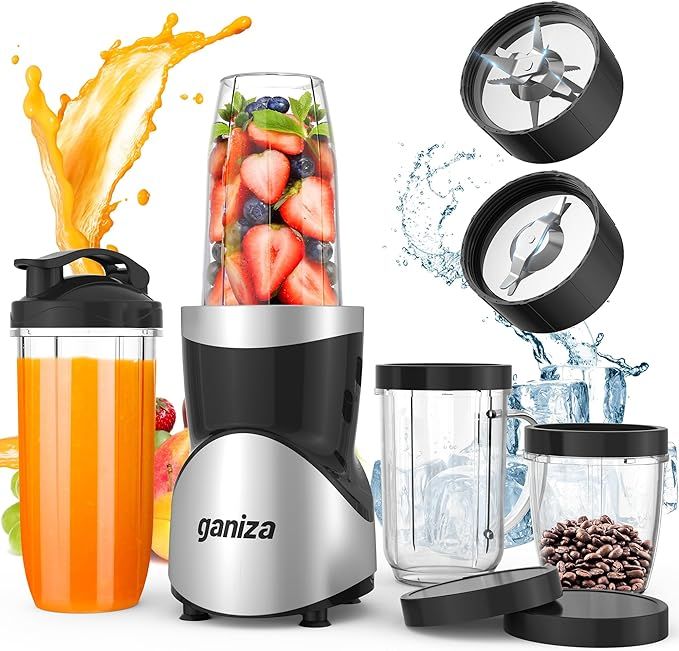 Ganiza Smoothie Blender, Blender for Shakes and Smoothies, 15-Piece Personal Blender and Grinder ... | Amazon (US)