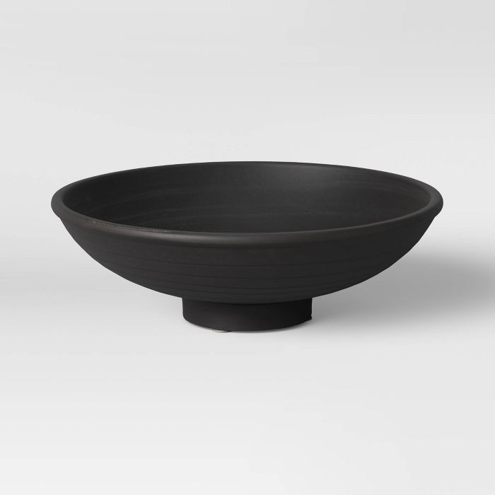 4&#34; x 10&#34; Decorative Earthenware Bowl Black - Threshold&#8482; | Target