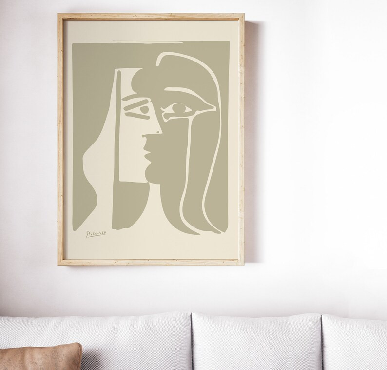 Picasso Kiss Print, Abstract Print Woman, Picasso Poster Print, Abstract matisse print, large mod... | Etsy (US)