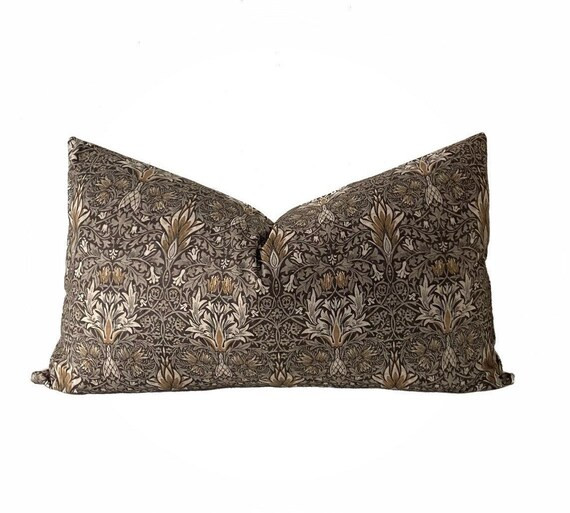 Vintage Lumbar Floral Print Pillow Cover || SAVOY || Modern Farmhouse | Boho Pillow | Marigold In... | Etsy (US)