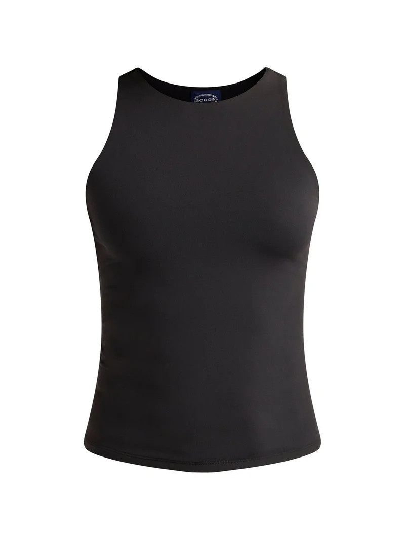 Scoop Women's High Neck Contour Tank Top, Sizes XS-XXL | Walmart (US)