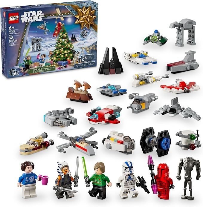 LEGO Star Wars 2024 Advent Calendar for Kids, Holiday Building Set with 18 Collectible Mini Toys ... | Amazon (US)