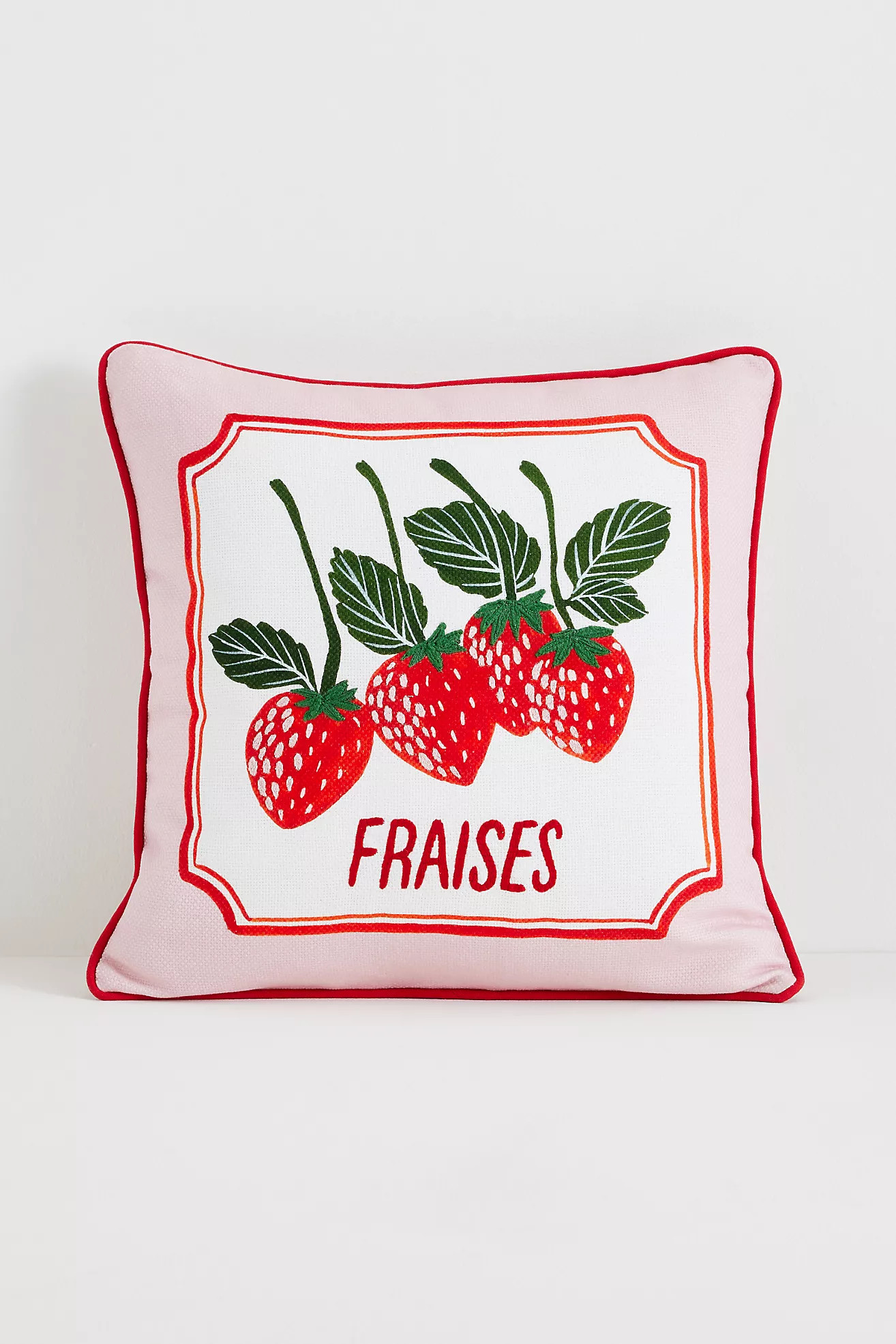 Les Fruits Cotton Embroidered  Pillow | Anthropologie (US)