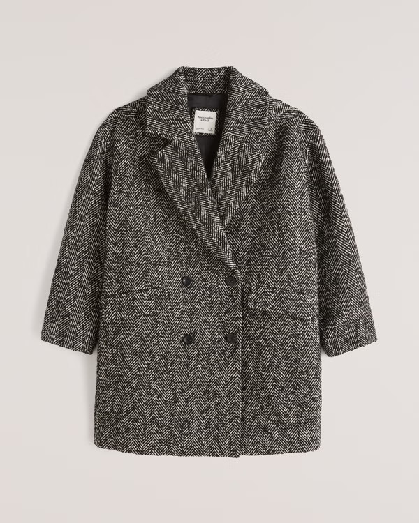 Short Textured Dad Coat | Abercrombie & Fitch (US)