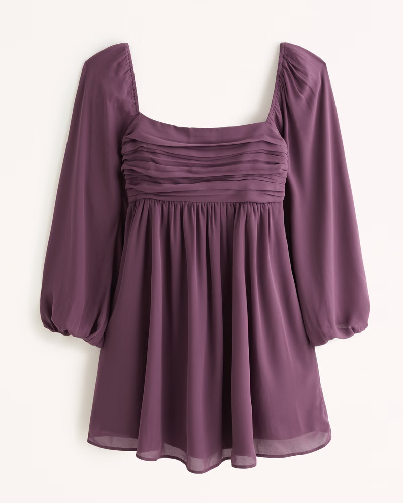 Emerson Balloon Sleeve Mini Dress | Abercrombie & Fitch (US)