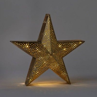 Lit Christmas Star Standing Gold - Wondershop&#8482; | Target