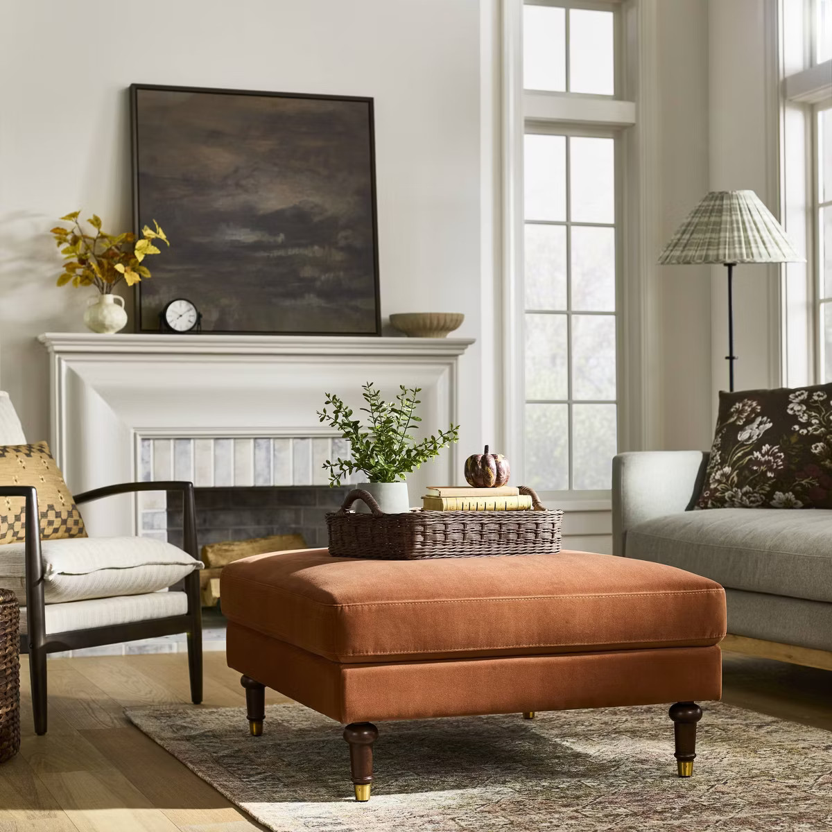 Mercer Cocktail Ottoman Rust - Threshold™ designed with Studio McGee | Target