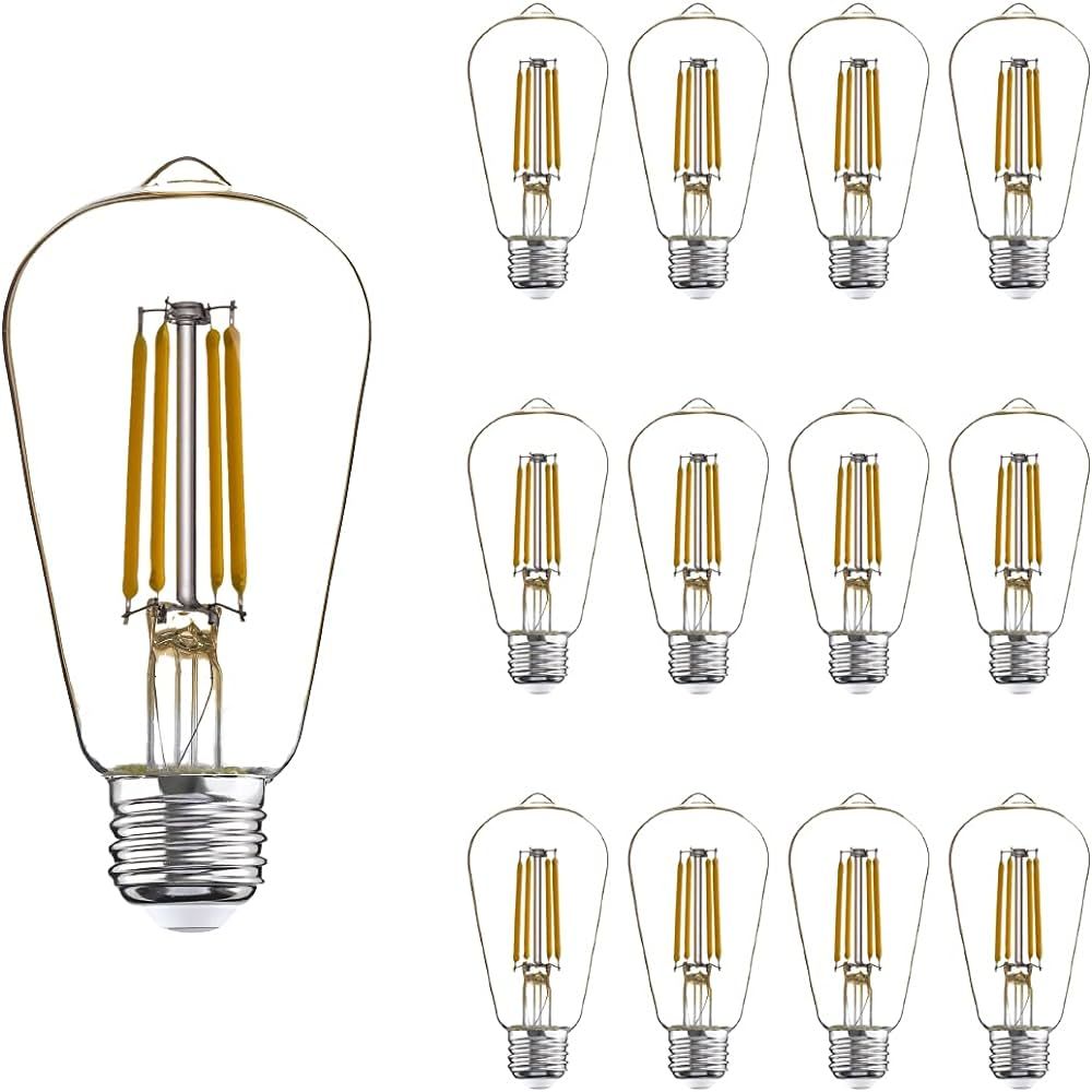 Light Bulbs 40 Watt, 2700K Soft Warm Light Bulbs, ST19 Edison Bulbs Design, LED 4W with 450lm Out... | Amazon (US)
