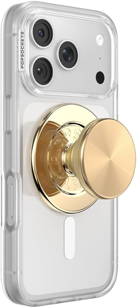 PopSockets Phone Grip for MagSafe, Magnetic Holder, Phone Stand, Spinner - Gold Radial Backspin | Amazon (US)