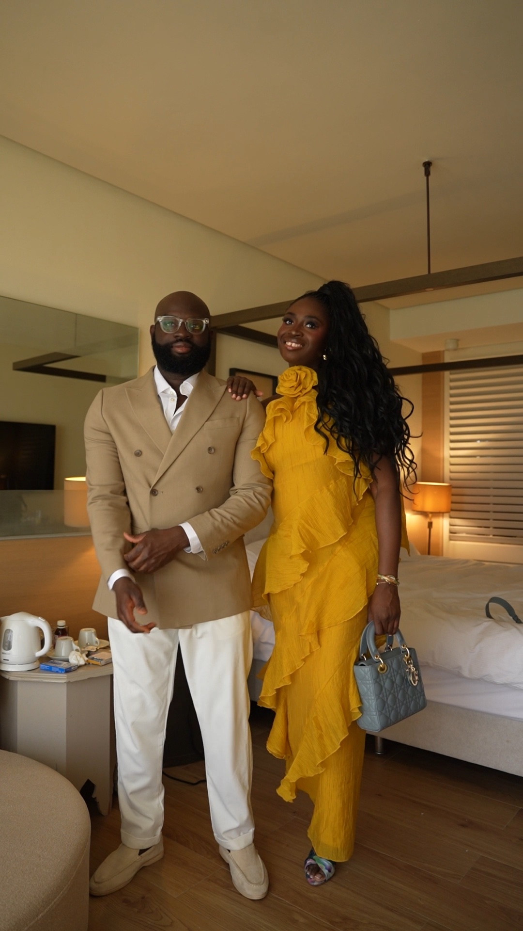 Husband and wife outfit check! Ready for @bankss.akin wedding come on!! 

Joe’s outfit 
Blazer @nextman 
Trousers @nextofficial 
Shoes @asos_man 

My outfit 
Dress @prettylavishuk 
Heels @christianlouboutin 
Bag Lady @dior 

#blacklove #husbandandwife #outfitinspo #ootd #outfitcheck 
Melanin