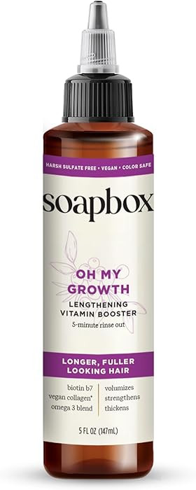 Soapbox Oh My Growth, Lengthening Vitamin Booster Treatment for All Hair Types Paraben & Cruelty ... | Amazon (US)