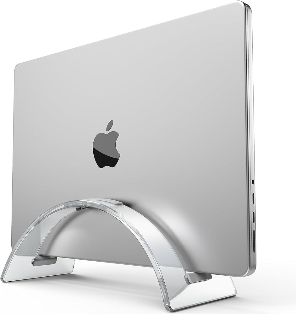 Acrylic Vertical Laptop Stand for Desk,Acrylic Invisible Desktop Notebook Dock,Vertical Laptop Ho... | Amazon (US)