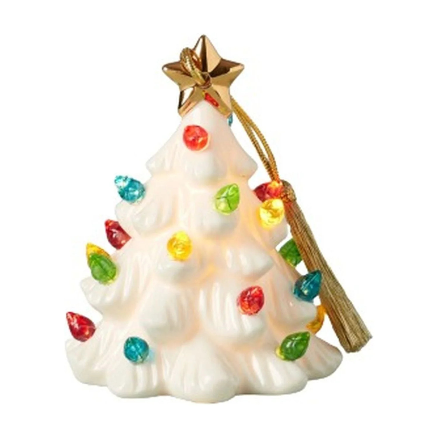 Lenox Treasured Traditions Green Porcelain Light-Up Tree, 4.00 LB, Multi Green Tree Figurine | Walmart (US)