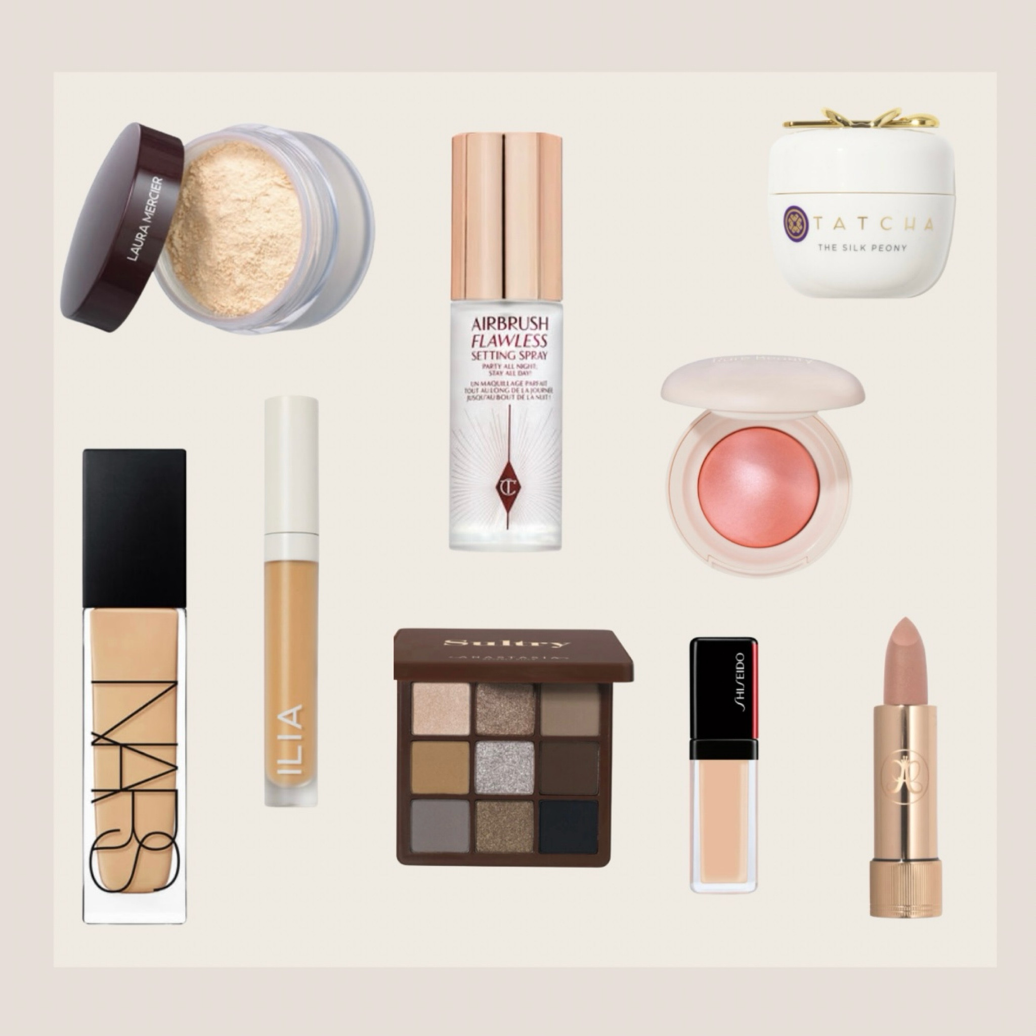 All the products I used for the Eid make-up look - everything from #SpaceNK 