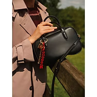 Black Cross Body Zip Closure Mini Bowler Bag | George at ASDA