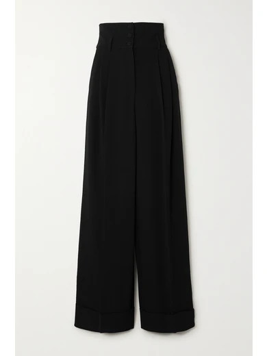 Dolce & Gabbana - Cady Wide-leg Pants - Black | NET-A-PORTER (US)