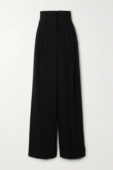 Dolce & Gabbana - Cady Wide-leg Pants - Black | NET-A-PORTER (US)