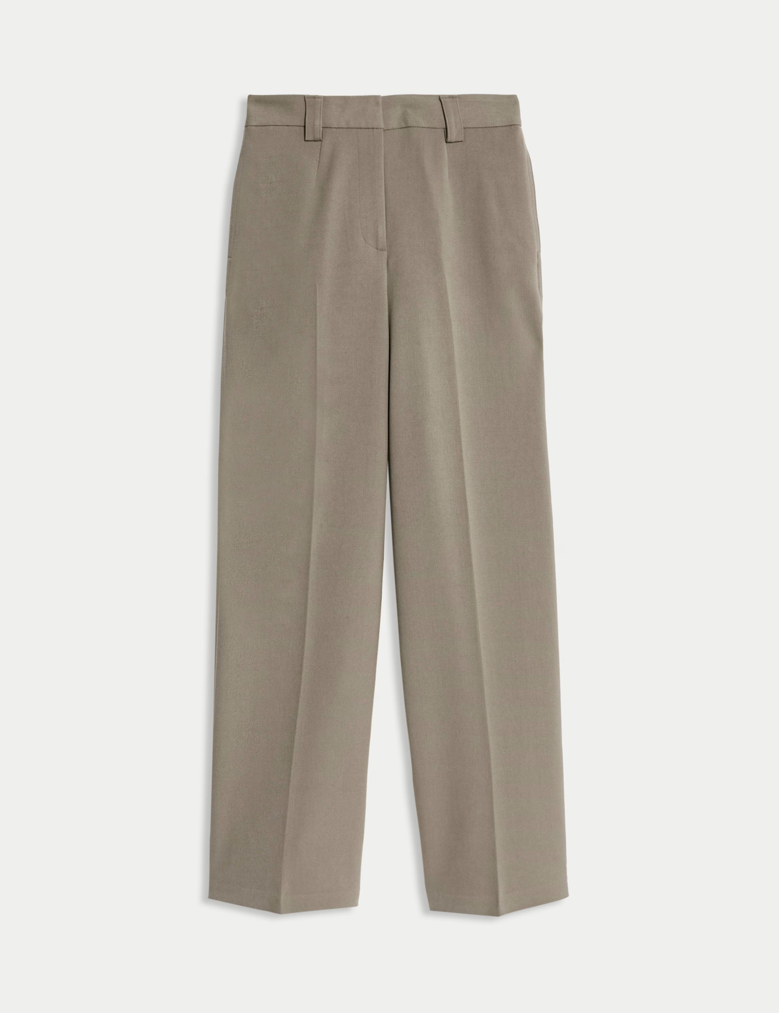 Crepe Tab Detail Wide Leg Trousers | Marks & Spencer (UK)