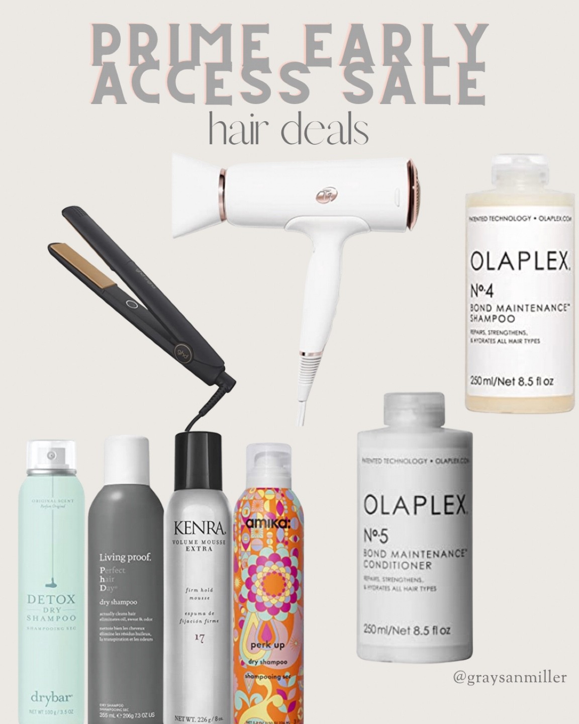 Prime Early Access Sale deals on hair tools like T3 hairdryer, and products: olaplex, drybar and Kenra

#LTKsalealert #LTKHoliday #LTKSeasonal