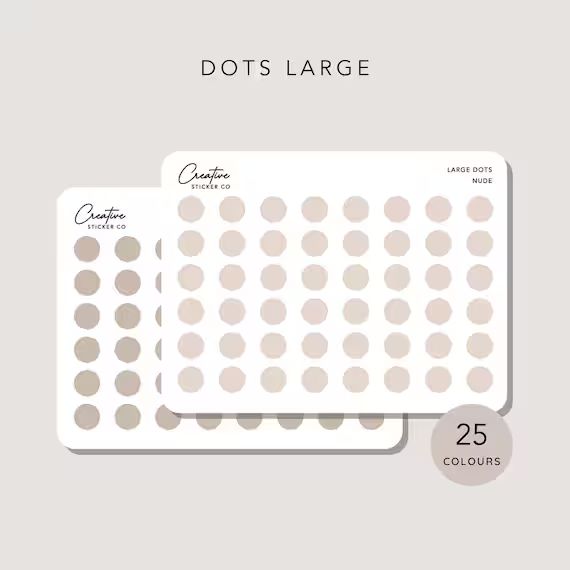 Large Dot Planner Sticker Sheet | Etsy (US)