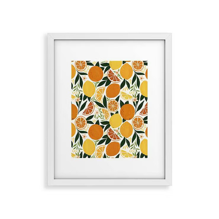 Avenie Citrus Fruits Framed Wall Art - Deny Designs | Target