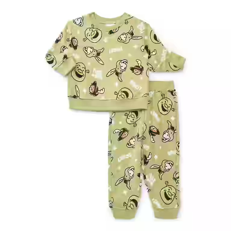 Shrek Baby Boys Fleece Crewneck Top and Pants Set, Sizes 0M-24M | Walmart (US)