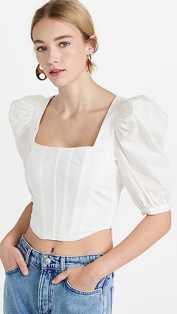 Avalon Puff Sleeve Bustier | Shopbop