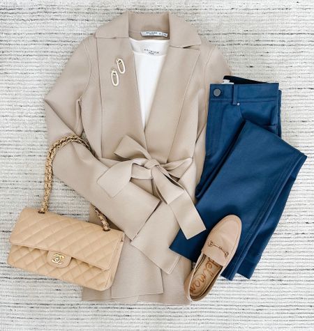 Smart casual workwear that is perfect for spring, too! Fitted pants that are stretchy with a slim fit paired with white tee and stretchy cardigan blazer that is so flattering on! Can be dressed up even more with pumps or dressed down with sneakers 

#LTKSeasonal #LTKworkwear #LTKstyletip