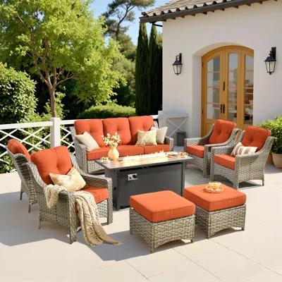 Daliya 7 - Person Outdoor Seating Group with Cushions | Wayfair North America