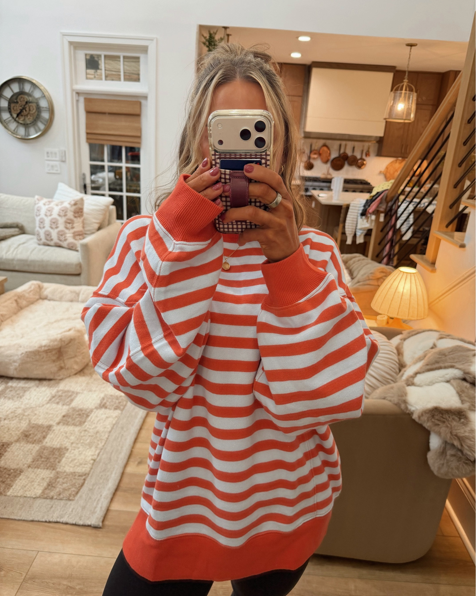 Stripes on stripes ❤️love this pretty red & blue!!! In the M - lots of colors! Currently on sale for $35! 

Ootd / aerie / casual style / comfy / sale / Holley Gabrielle / American Eagle 

#LTKSeasonal #LTKSaleAlert #LTKootd
