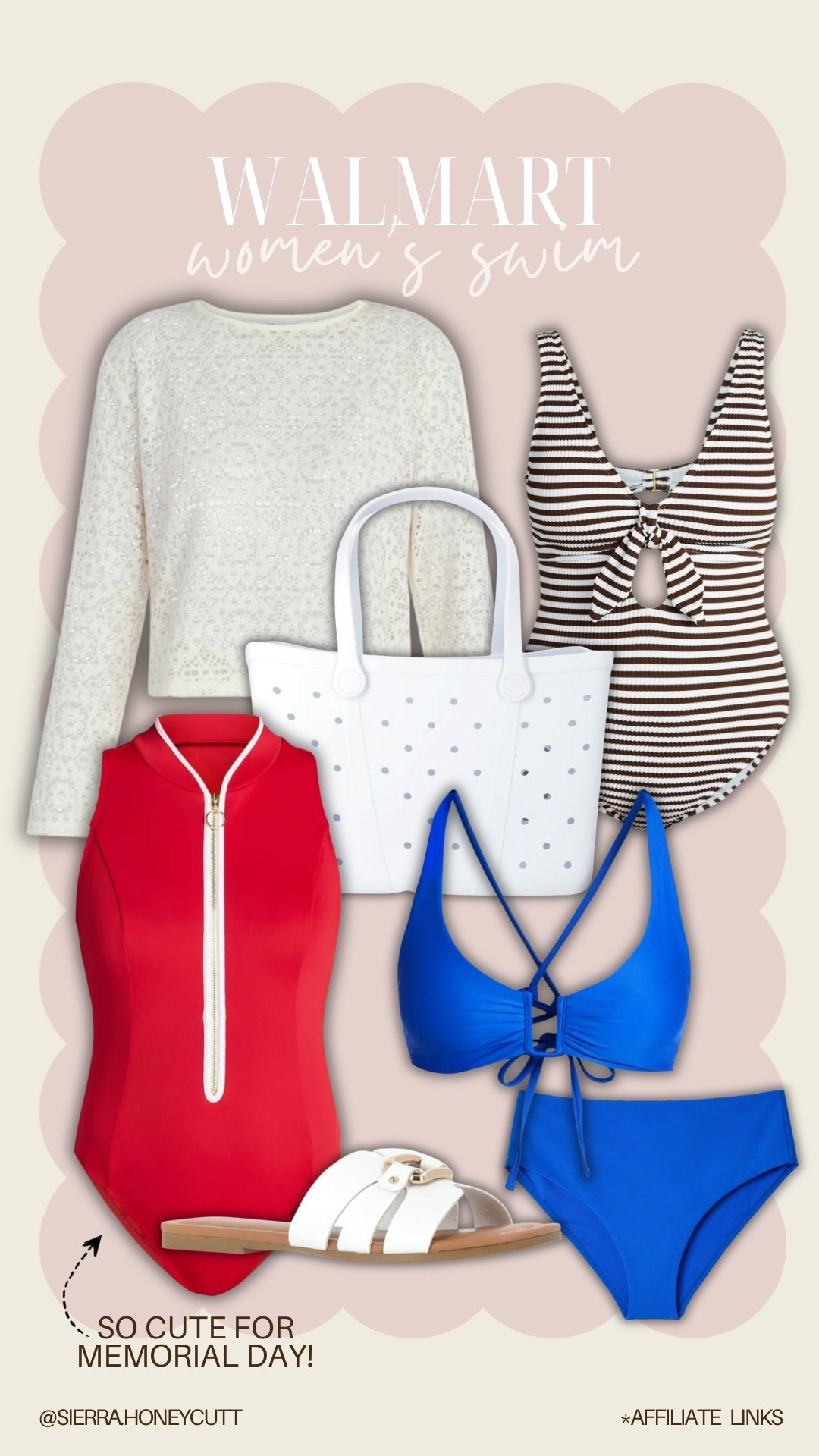 The cutest swim / beach inspo from Walmart for women!! Snag these before Memorial Day 🇺🇸 

Seasonal summer mom favorites must haves swim swimwear red white and blue stripes cover up beach tote sandals white shoes

#LTKmomlife #LTKdayinmylife #LTKSeasonal