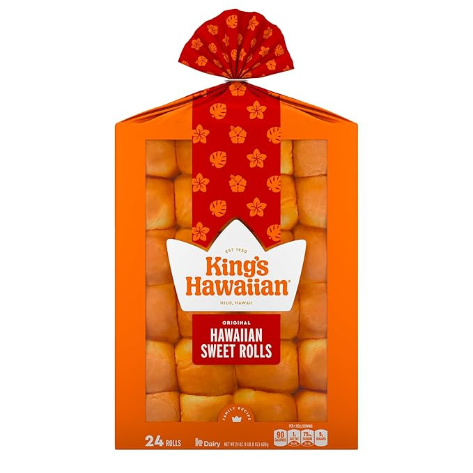 King's Hawaiian Original Hawaiian Sweet Rolls, 24 Count | Amazon (US)