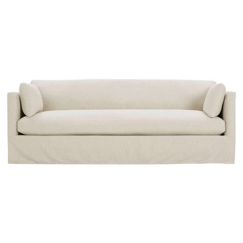 Madeline French Country Beige Cushion Back Slipcovered Sofa - 90"W | Kathy Kuo Home