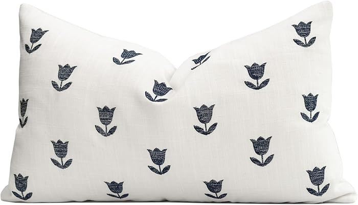 Crumbs Home Coastal Linen Indoor Outdoor Lumbar Pillow Cover Only, 12"x20" Water Repellent for Pa... | Amazon (US)