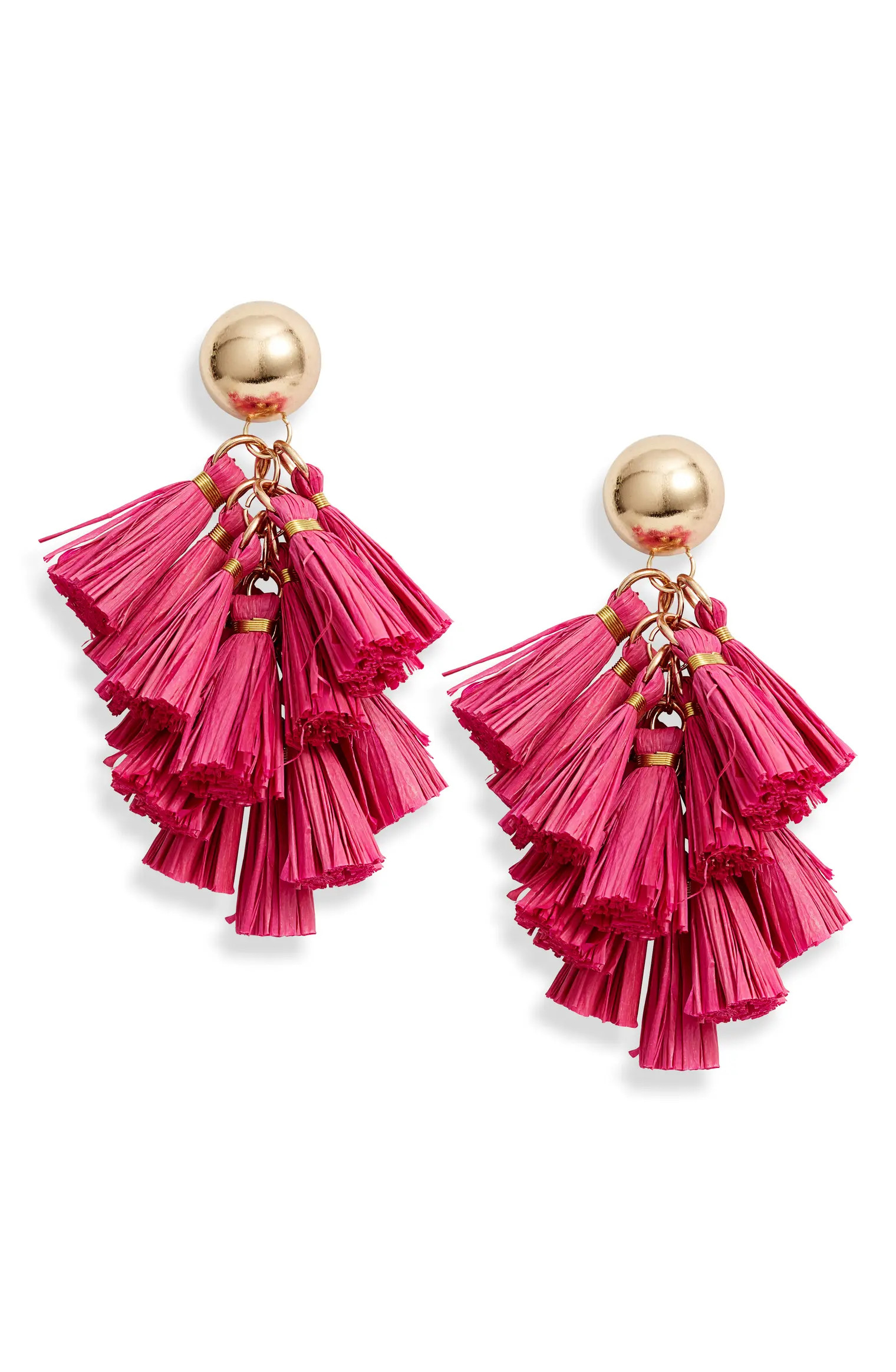 Raffia Tassel Cluster Earrings | Nordstrom